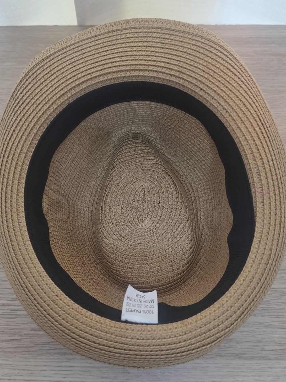 Kids Brown Straw Fedora Hat - Picture 5 of 5